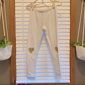 Girls white leggings